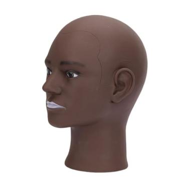 Imagem de shamjina Cabeça de exibição de peruca, modelo de cabelo masculino, cabeça de manequim careca para colar, joias, óculos, perucas, exibição de estilo, estilo c