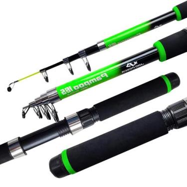 Imagem de Vara Telescópica Molinete JP Pampoo 1,65m Jaú Pesca, Verde