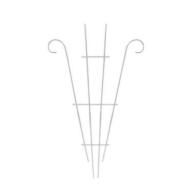 Imagem de Fenteer Treliça para plantas trepadeiras, treliça de jardim, multiuso, resistente às intempéries, suporte de ferro para plantas trepadeiras para quintal e, Branco