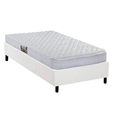 Imagem de Cama Box Solteiro: Colchão Ortopédico Herval Ag65 Frontier + Base Crc Corano White (88x188)