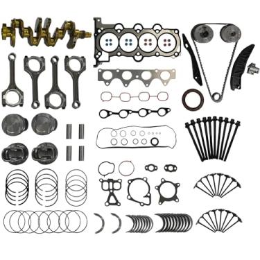 Imagem de Conjunto de juntas de cabeça de reconstrução do motor Kit de corrente de sincronismo de virabrequim Kit de pistão de biela adequada para Rio Hyundai Solaris Accent 2011-2017 i30 2007-2016 Kia Soul