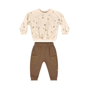 Imagem de Conjunto com Blusão e Calça em Moletom para Bebê Menino Quimby-Masculino