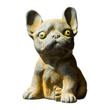 Imagem de Baoblaze Miniatura de Francês, Estatueta de Cachorro, Coleção de Animais de Estimação para Chá, Ornamento Criativo de Mesa, Pequena Escultura para, Amarelo