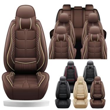 Imagem de Capas de assento de carro adequadas para Cadillac Escalade ESV 2022-2025, capa de assento de carro para 7 assentos, antiderrapante, impermeável, respirável, couro sintético, capas de assento