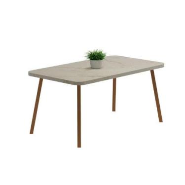 Imagem de Mesa De Jantar 6 Lug Retangular 1,6m Stellar Carraro Pet Ros - MÓVEIS 