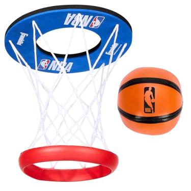 Imagem de Franklin Sports Cesta de basquete de teto NBA para crianças – Mini conjunto de basquete de pelúcia interior com bola macia – jogo seguro, silencioso – configuração adesiva fácil para quartos e salas