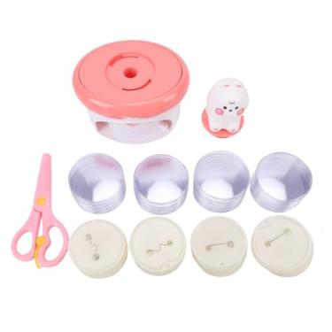 Imagem de Naroote Máquina de Fazer Crachás, Brinquedo Criativo DIY para Crianças Com Material Plástico Seguro, Inspira Criatividade e Imaginação, para Meninos e Meninas