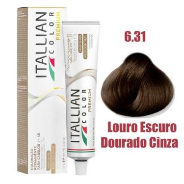 Imagem de Coloração Itallian 60g Louro Escuro Dourado Cinza 6.31 Premium
