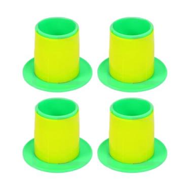 Imagem de KiBcsLic Dispensador de filme stretch de 4 peças, dispensador de filme termoencolhível, protetor compacto para paletização, alças para paletização, alça para, 50mm, Verde Amarelo