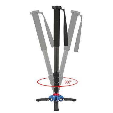 Imagem de aqxreight C-333 + M-1 Fibra de Carbono Portátil Ao Ar Livre Telescópico monopé tripé Cana de Montanhismo para Câmera DSLR Comprimento Máximo de 50 a Cm 5 e monopé Leve Dobrável Câmera de Desgaste de