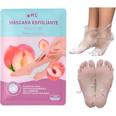Imagem de Máscara Esfoliante para Pés com Extrato de Pêssego – Hidratação Profunda, Renovação da Pele, Remoção de Calos e Asperezas, Pés Macios e Suaves