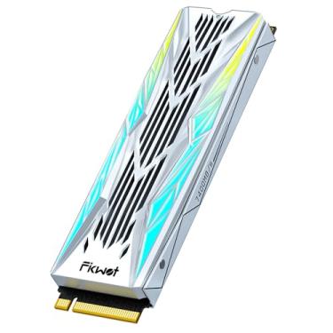 Imagem de Fikwot FN990 1TB NVMe SSD M.2 2280 PCIe Gen4x4 com dissipador de calor RGB, até 7400 MB/s, 3D NAND TLC, unidade interna de estado sólido para jogos para PS5 e desktop