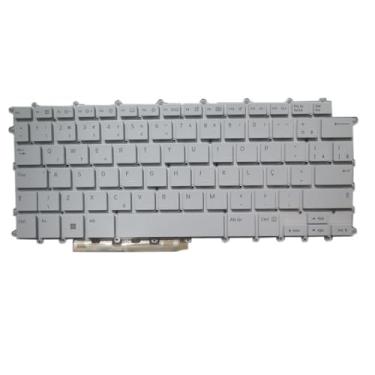 Imagem de Teclado retroiluminado laptop para LG SG-B4110-40A SN8B00BU1 AEW74233506, modelo brasileiro BR, branco, sem moldura, novo.