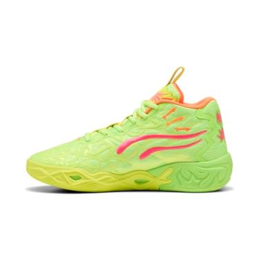 Imagem de PUMA LaMelo Ball MB.04 Gem Tênis de basquete esportivo masculino, Alerta amarelo verde brilho rosa alerta, 40