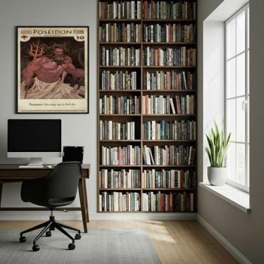 Imagem de Quadro Decorativo Mitologia Egípcia Poseidon - 70X50Cm - Quadros On-Li