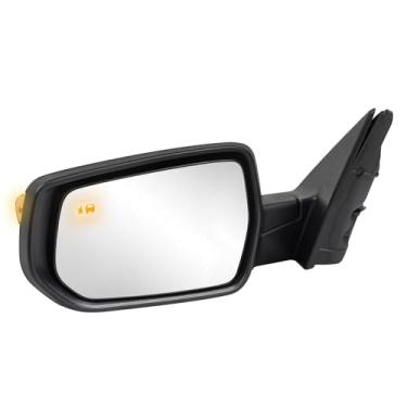 Imagem de Dexepe Conjunto de espelho lateral do motorista compatível com Chevy Malibu 2016-2022 com monitor de ponto cego aquecido, seta, vidro de memória ajustável de energia preto substitui 84785585 84269682