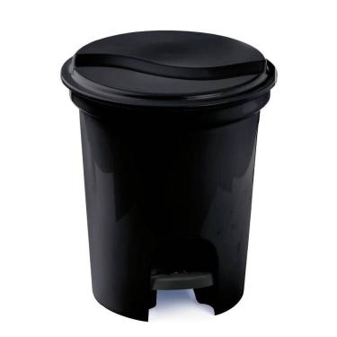 Imagem de Lixeira Com Pedal 13 Litros Plasvale Preto