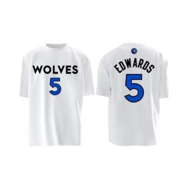 Imagem de Camiseta Personalizada De Torcedor De Basquete Timberwolves Para Homen