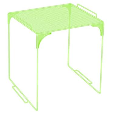 Imagem de Demonwer Prateleira organizadora de armário verde grama empilhável extra armário acessórios para escola, escritório, casa, academia