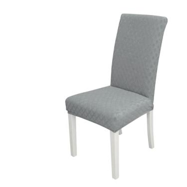 Imagem de Capa para Cadeira de Jantar Protetora Assento Removível Lavável Alta Elasticidade Jacteado com Losango Casa Festa Hotel Cerimônia Casamento Restaurante Banquete Evento Escritório Computador