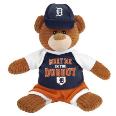 Imagem de Detroit Tigers Urso de veludo cotelê de pelúcia de 35,5 cm