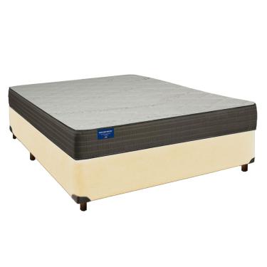 Imagem de Cama Box Bege Casal + Colchão D33 Orthotech Inducol