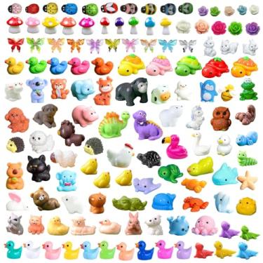 Imagem de ShenJoy Pequenos animais de resina para decoração de jardim de fadas, paisagem em miniatura, acessórios de casa de bonecas, projetos de artesanato, dispersão de Páscoa, terrário DIY, brincadeiras