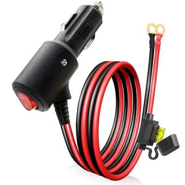Imagem de Cabo de extensão para tomada de isqueiro (plugue de acendedor de cigarro, 3,3 pés)