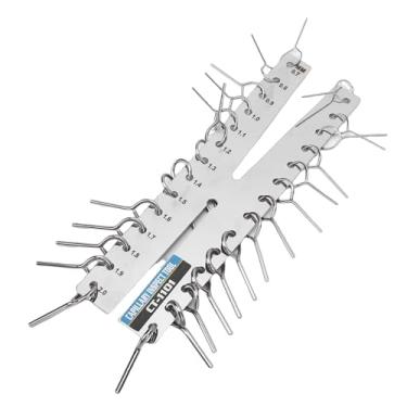 Imagem de Garosa Medidor de Tubo Capilar - Aço Inoxidável Métrico e Imperial Com Marcação Dupla para Tubos de Cobre Em Sistemas HVAC Hidráulicos e Pneumáticos (faixa de 0,072 Pol.-7/16 pol.)