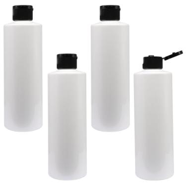 Imagem de Murtenze Garrafas de viagem com tampa flip, recipientes de viagem de plástico recarregáveis sem BPA para cosméticos, xampu, loções, óleos, Branco