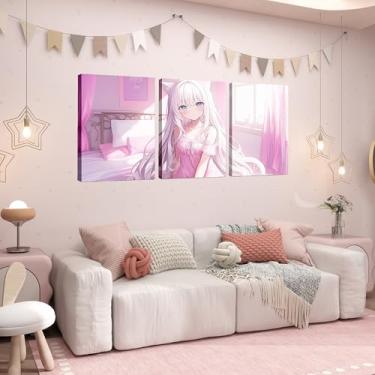 Imagem de Erosebridal Arte de parede em tela de anime japonês para crianças, mangá anime menina imagem decoração de parede kawaii, estilo japonês, desenho animado, animação japonesa, pôsteres para casa de banho