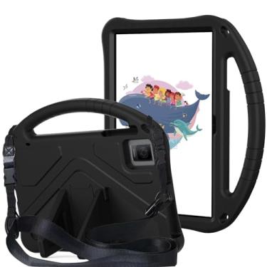 Imagem de QYiiD Capa infantil para Lenovo Tab M11 / Lenovo Tab K11 LTE 2024, capa protetora infantil EVA à prova de choque com alça de suporte, alça de ombro e suporte para Lenovo Tab M11/Tab K11, preta