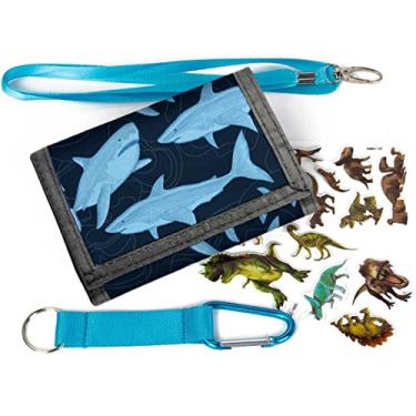 Imagem de Carteira infantil para meninos e meninas - carteira infantil com três dobras de 4 a 18 anos, carteiras de dinossauro para meninos adolescentes, carteira fofa com bolso para moedas e porta-cartões