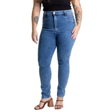 Imagem de Calça Jeans Sawary Cigarrete Plus Size - 280854 - Azul 46-Feminino