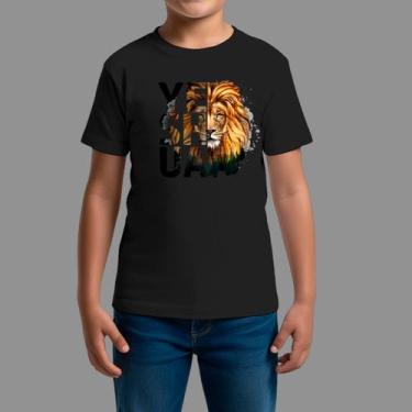 Imagem de Camisetas Infatil Básica Casual Moda Religiosa Manga Curta Yeshua Leon
