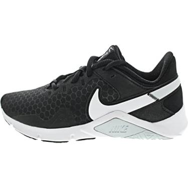 Imagem de Nike Legend Essential 2, tênis esportivo feminino, platina pura, preto e branco, 34