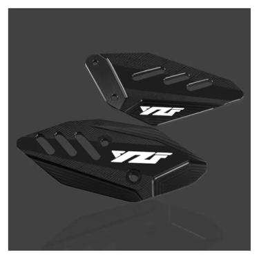 Imagem de Anti-derrapante Para yzf r3 r25 yzfr3 yzfr25 cnc footpeg apoio para os pés pedal dianteiro asa suporte placas de calcanhar protetor(Black YZF)