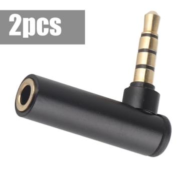 Imagem de Generic Adaptador de áudio de 90 Graus de ângulo Reto Macho para Fêmea de 3,5 Mm Durável e Resistente Ao Desgaste para Telefones Celulares, Tablets, Laptops e Computadores de Mesa