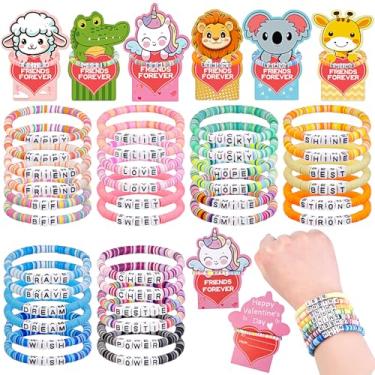 Imagem de LUYI 32 peças de pulseiras de joias para mulheres, contas de argila, colorido, surfista, heishi, conjunto de pulseiras elásticas de amizade com contas empilháveis Boho Y2K verão praia pulseiras