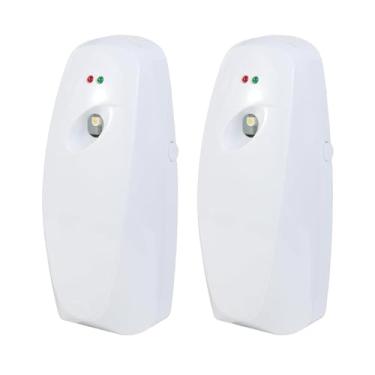 Imagem de Dispensadores automáticos de ambientador, difusor de aromaterapia sincronizado, difusor de óleo essencial para banheiro, escritório, comercial e casa, 2 pacotes de montagem na parede ou independente