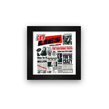 Imagem de Quadro azulejo com moldura Guns in Roses Lies