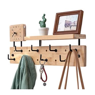 Imagem de Rack para entrada de parede, cabideiro, canto, sala de estar, cabide de parede, cabide para roupas, corredor, entrada, quarto, cômodos, móveis domésticos, cabideiro (tamanho: 65,8 x 10 cm) ()