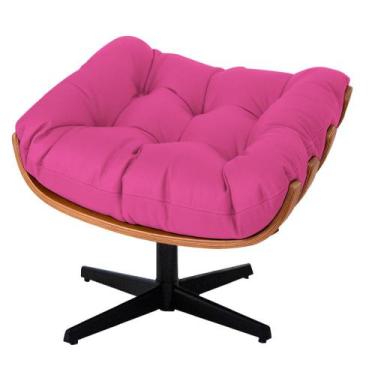 Imagem de Puff Decorativo Costela Base Giratório Sintético - Doce Sonho Móveis, 