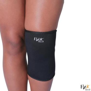 Imagem de Joelheira Compressão Neoprene Lisa Proteção fitness Musculação Exercíc