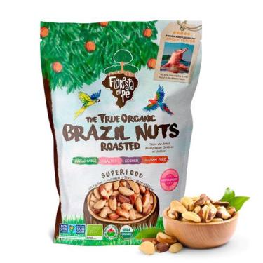 Imagem de Castanha-do-Pará Orgânica Torrada com Sal Rosa do Himalaia  Fonte de P