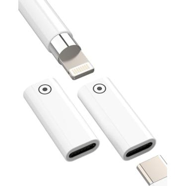 Imagem de Adaptador Lightning para USB C (pacote com 2) para Apple Pencil Lighting Adaptador fêmea carregador para iPad 10ª geração 1ª caneta cabo plugue para iPhone Mfi Certified Gen Converter