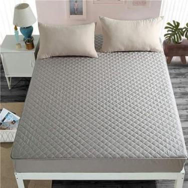Imagem de Protetor Colchão Casal Padrão Sem Ruído Impermeável Algodão - Bate Per