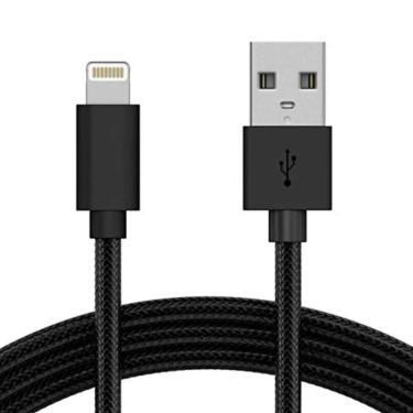 Imagem de Cabo Lightning Preto USB A Econômico Forte e Resistente Garantido