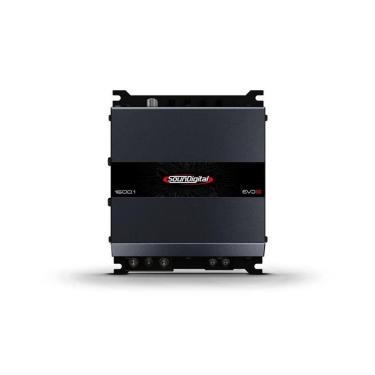 Imagem de Módulo SounDigital 1600.1 EVO6 2 Ohms 1 Canal Classe D Digital Amplificador Som Automotivo Carro Moto SUV 1600W RMS