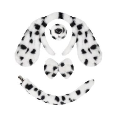 Imagem de Tiara De Cão Dálmata Adulto Com Orelhas E Cauda De Desenho Animado Par